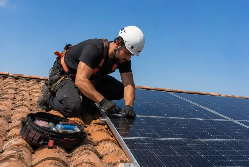 Maintenance et monitoring de panneaux solaires à Luzay